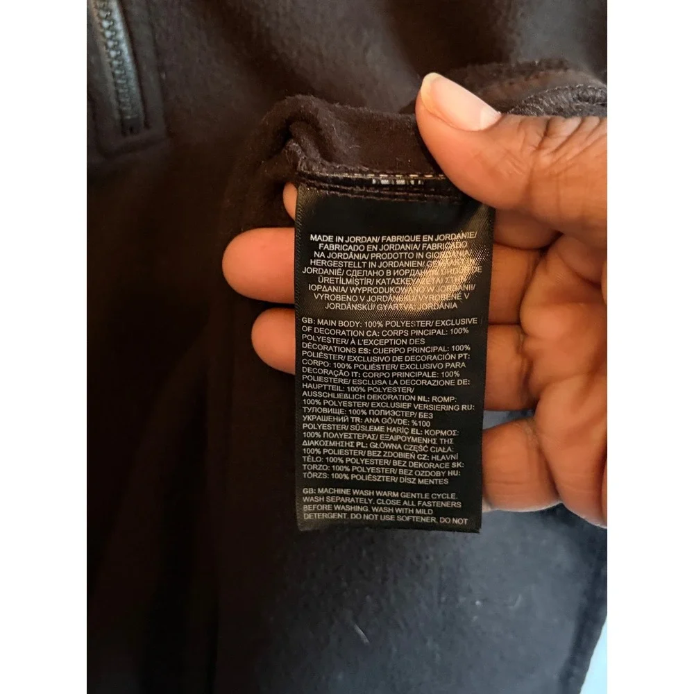 The North Face Mens Fleece‎ 1/4 Zip Pullover Black Size S
